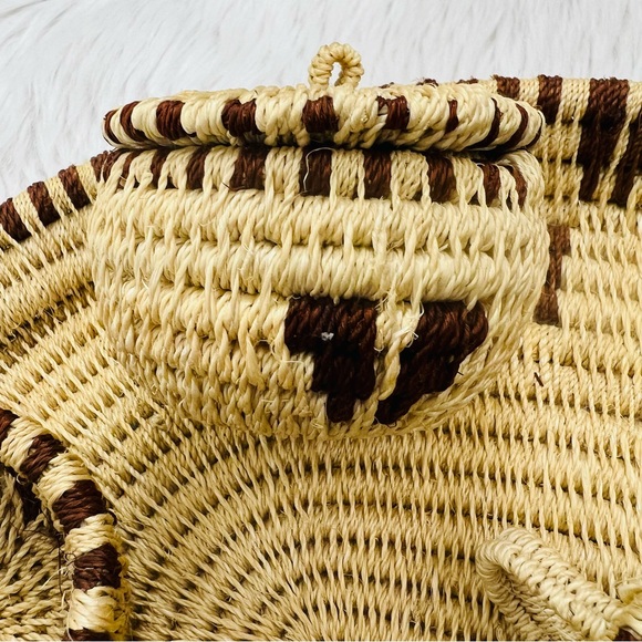 Hand Woven Basket Tray and Coffee/Tea Set - Picture 3 of 14